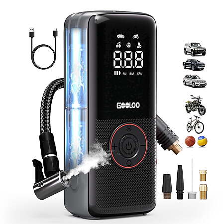 GOOLOO Tire Inflator Portable Air Compressor, 160PSI Cordless Air Pump for Car Tires with 7500mAh Battery