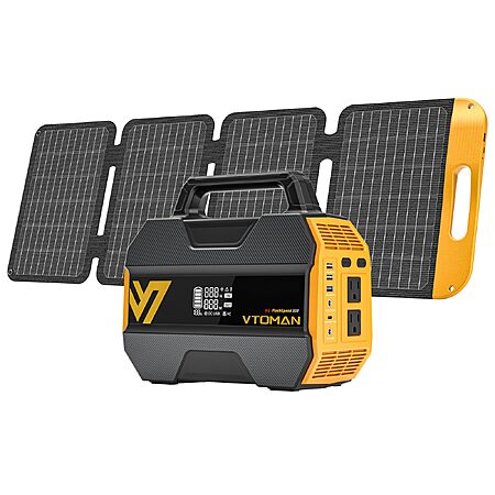 VTOMAN FlashSpeed 300 Portable Power Station with 40W Solar Panel,300W - $179.22 AC
