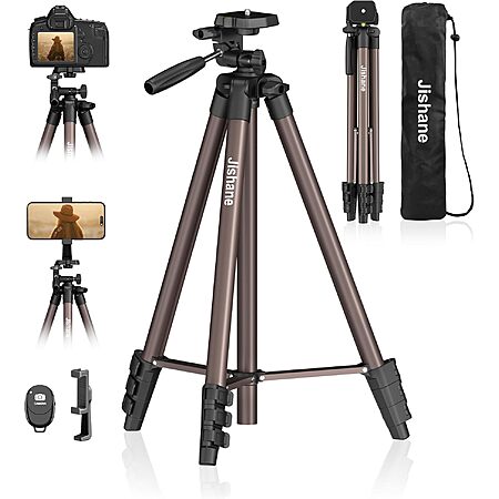 71 Inch Lightweight Camera & Phone Tripod with Wireless Remote (Rose Gold) - $14.39 AC