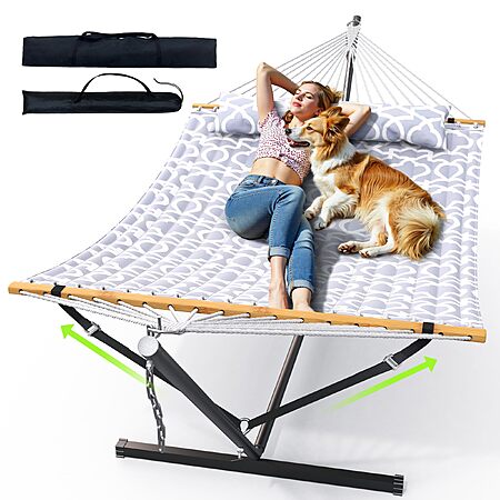 Anagoo double Hammock with Stand-1001 - $79.99 After coupon