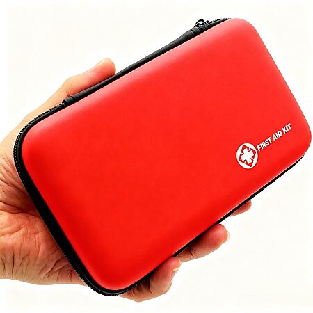 Monoki First Aid Kit Mini Small, Red Coating PU Material - $7.49 AC