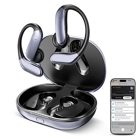 SONQI AI Translation Earbuds: 170 Languages & 0.45s Instant Real-Time Translator - $9.99 AC
