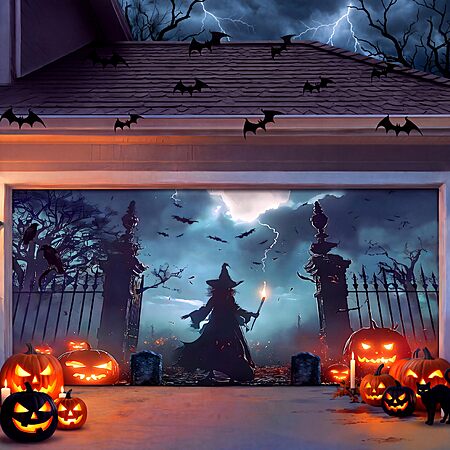 Halloween 7x16ft Garage Door Cover - $8.99 After coupon