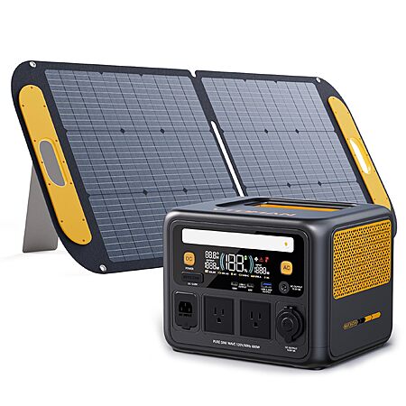 VTOMAN Jump 600X 600W Portable Power Station with 110W Foldable Solar Panel - $279.99 AC