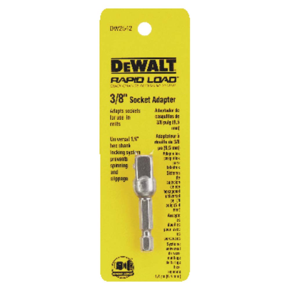 DEWALT DW2542 1/4-Inch Hex Drive to 3/8-Inch Socket Adapter $2.67 at Amazon