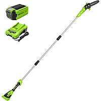 Amazon.com : Greenworks 40V 8-Inch Cordless Polesaw, 2.0Ah Battery and Charger Included $136.38