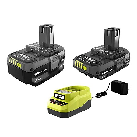 YMMV RYOBI ONE+ 18V Lithium-Ion Starter Kit with 2.0 Ah Battery, 4.0 Ah Battery, and Charger W/ free tool - $79 @ HomeDepot B&M