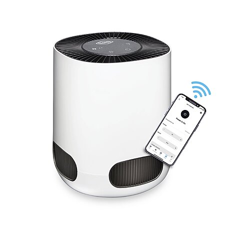 Clorox Tabletop Air Purifier - True HEPA Filter - 200 Sq. Ft. Capacity - App Controlled, Works with Alexa (11021) - $29.99 Clearance