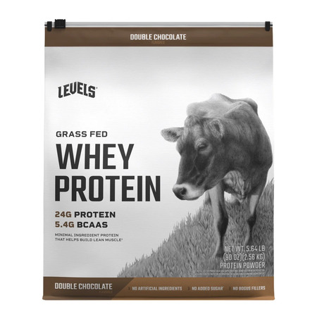 Levels Grass Fed Whey Protein, 5.64 lbs Double Chocolate or Vanilla Bean $54.99 shipped at Costco.com