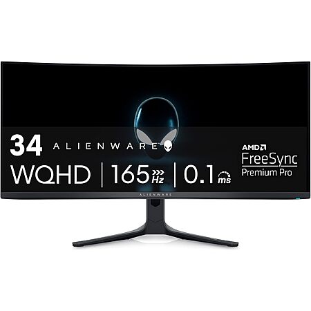 34" Alienware 3440x1440 165Hz Curved QD-OLED Gaming Monitor - AW3423DWF - $549.99 @ Amazon