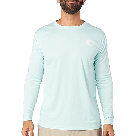 Costa Del Mar Mens Tech Crew Performance Long Sleeve Shirt (Mint) from $12.55 