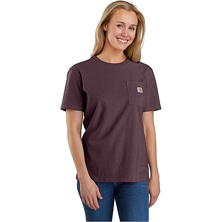 Carhartt Women's Loose Fit Heavyweight Short-Sleeve Pocket T-Shirt (2 Colors) $12 
