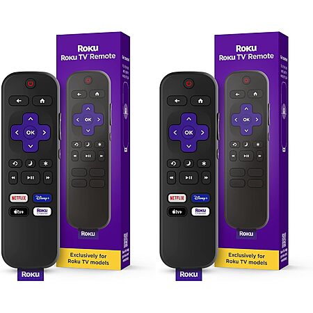 2-Pack Roku TV Replacement Remote Control (Official Manufacturer ...