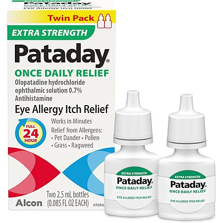 Select Accts: 2-Pk 2.5ml Pataday Once Daily Extra Strength Eye Relief ...