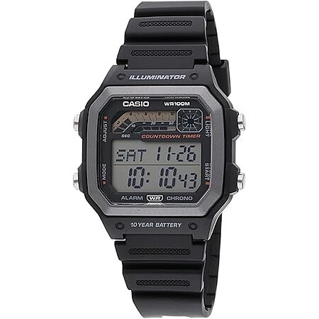 42mm Casio Men's WS1600H Series Watch w/ Stopwatch, 100M WR & 10-Yr Battery $22.45 