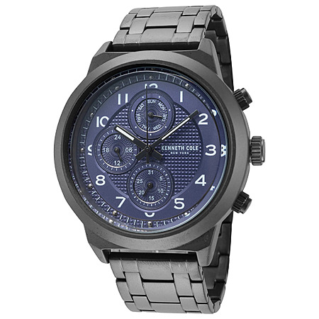 47mm Kenneth Cole Quartz Blue Dial Men's Watch $34 & More + Free S/H