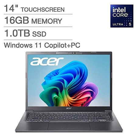 Refurb: Acer Aspire 14 Laptop: 14" FHD+ IPS Touch, Ultra 5 226V, 16GB RAM, 1TB SSD $400 + Free S&H