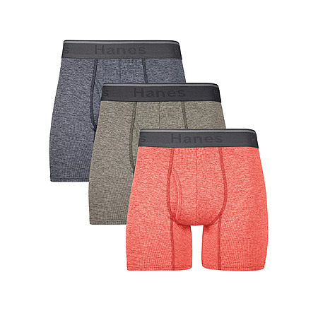 3-Pk Hanes Men's Comfort Flex Fit Stretch Mesh Boxer Briefs $7.75