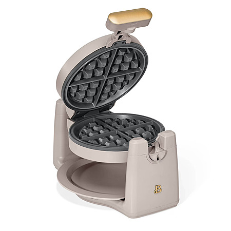 $19.99 FS WALMART+ Beautiful Rotating Belgian Waffle Maker, Porcini Taupe by Drew Barrymore