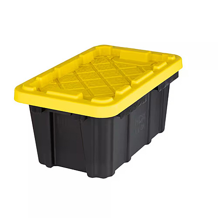 6.5-Qt HDX Tough Stackable Storage Tote (Black/Yellow or Yellow/Clear): 4 for $10 + Free Shipping