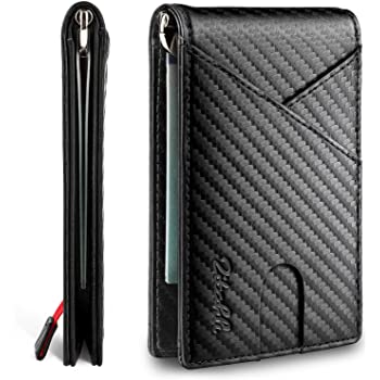 Zitahli Minimalist RFID Blocking Wallet w/ Money Clip and Card Holder $12.09 AC