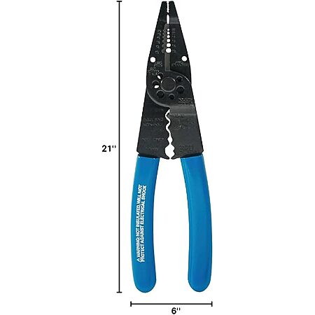 Klein Tools 1010 Multi Tool Long Nose Wire Cutter, Made in USA, Wire Crimper, Stripper and Bolt Cutter Multi-Purpose Electrician Tool, 8-Inch Long