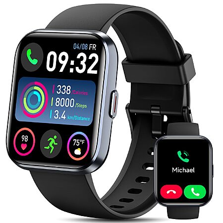 Smart Fitness Watch with calling and Alexa, $21.99 w/ coupon and code
