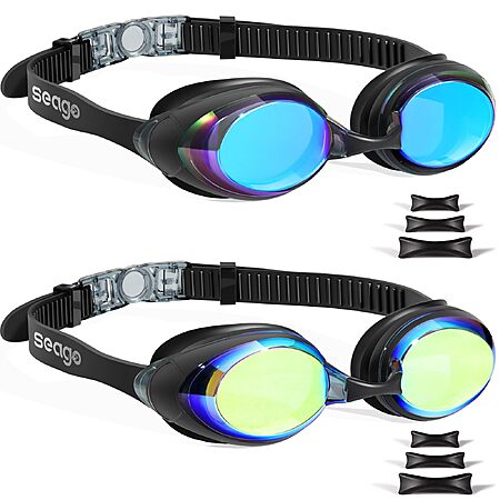 2 Pack Anti-Fog Swim Goggles, $4.99 w/ code