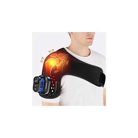 Cordless Shoulder Heating Pad with Detachable Remote, Heat & Vibration, $34.75 w/ coupon and code