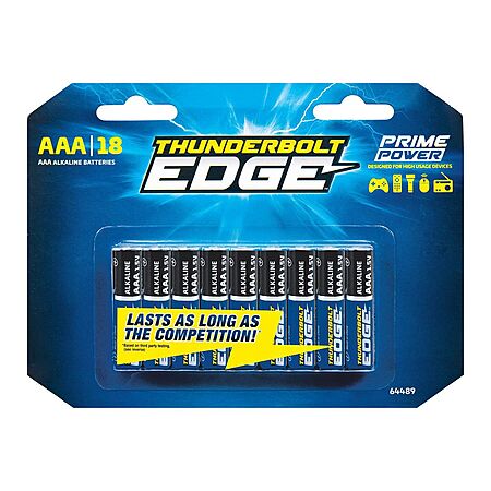 18-Pack THUNDERBOLT EDGE AA/AAA PRIME POWER Alkaline Batteries (5/22 ...