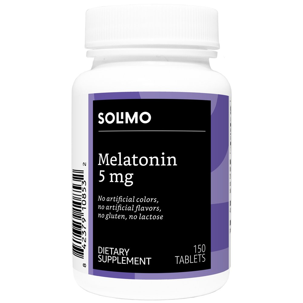 Amazon Brand - Solimo Melatonin 5mg, 150 Tablets - $4.74