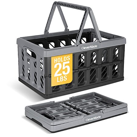 Amazon ~ Collapsible Shopping Basket, Storage Crate 6.34 gal