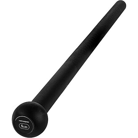Retrospec Revolve Steel Weight Training Macebell (Matte Black, 5-lbs ...