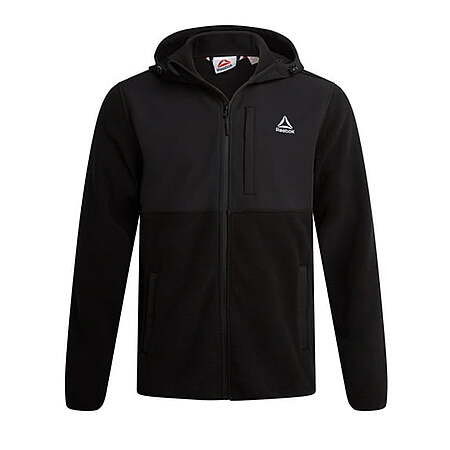 Reebok Men's Polarfleece Hooded Jacket (2 Colors, Sizes M-2XL) $20 