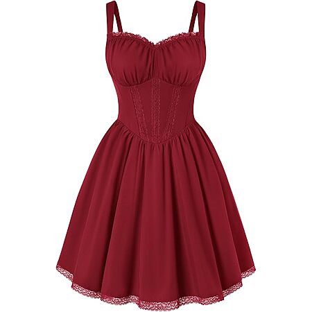 Scarlet Darkness Lace Corset Mini Dress w/ Adjustable Straps (Various) $12.90