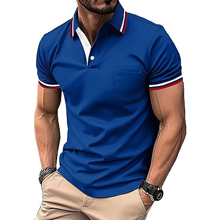 ZITY Men’s Moisture-Wicking Polo Shirt w/ Pocket (various)