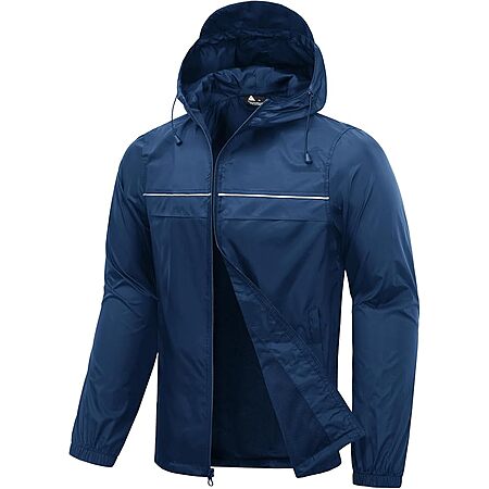 SWISSWELL Men's Rain Packable Lightweight Waterproof Hooded Jacket (various) from