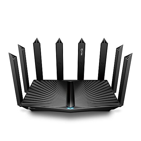 Amazon Prime TP-Link - Archer AXE7800 Tri-Band Wi-Fi 6E Router - Black (Renewed)