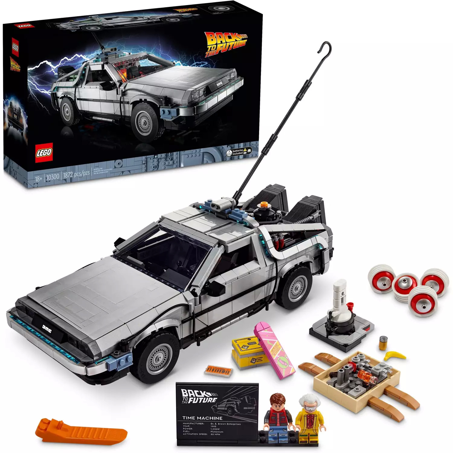 LEGO Icons Back to the Future Time Machine Car Set 10300 $162.99