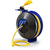 Goodyear Retractable Extension Cord Reel 12AWG x 50' w/ Triple Tap Connector