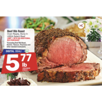 Rib Roast USDA Select at Tom Thumb