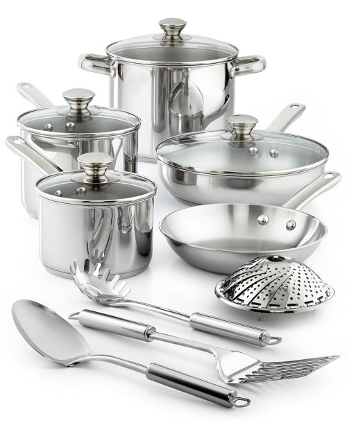 13-Piece Tools of the Trade Stainless Steel Cookware Set $29.99 + Free Shipping at Macy's