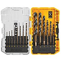 DEWALT 14 -Piece Assorted Black and gold coated HSS Jobber length Twist Drill Bit Set $9.98