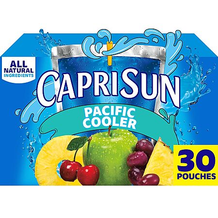 30-Pack 6-Oz Capri Sun Mixed Fruit Flavored Juice Drink Blend (Pacific Cooler) $5.65 w/ Subscribe & Save