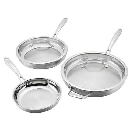 Costco Members: 5-Piece Cuisinart Tri-Ply Clad Stainless Steel Skillet Set $39.95 + Free Shipping