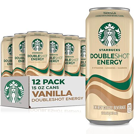 12-Pack 15-Oz Starbucks Doubleshot Energy Espresso Coffee (Vanilla) $18.84 w/ S&S + Free Shipping w/ Prime or $35+