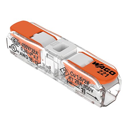60-Pack WAGO 1-Port Lever Wire Connectors (Transparent) $0.70 + Free Store Pickup