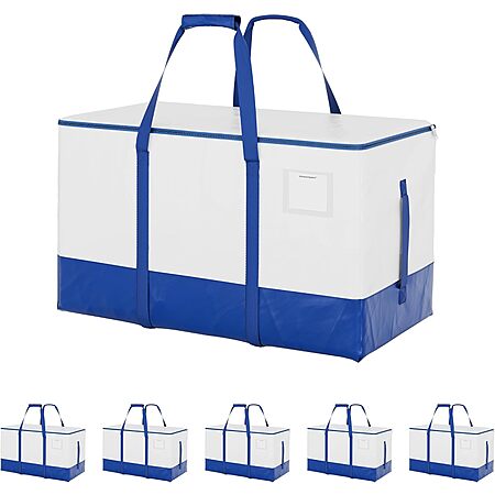 90L StorageWorks Extra Large Moving Bags (Various Colors): 8-Pack $18, 6-Pack $15 