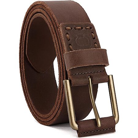 CHAOREN Men's 1.5" Full Grain Leather Belt (Casual Brown)
