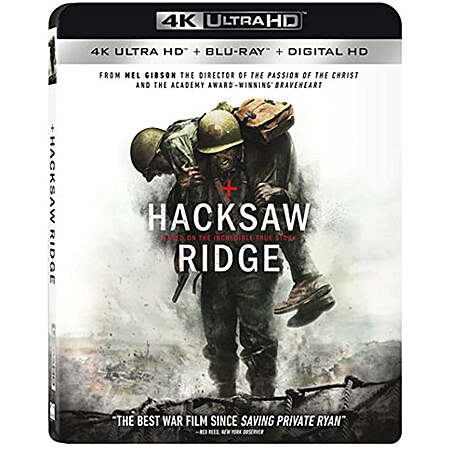 Hacksaw Ridge (4K UHD + Blu-ray + Digital) $10 